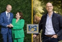 Neil Bicknell and Joanna Scanlan together, plus a solo photo of Neil Bicknell