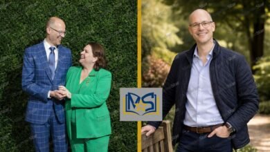 Neil Bicknell and Joanna Scanlan together, plus a solo photo of Neil Bicknell