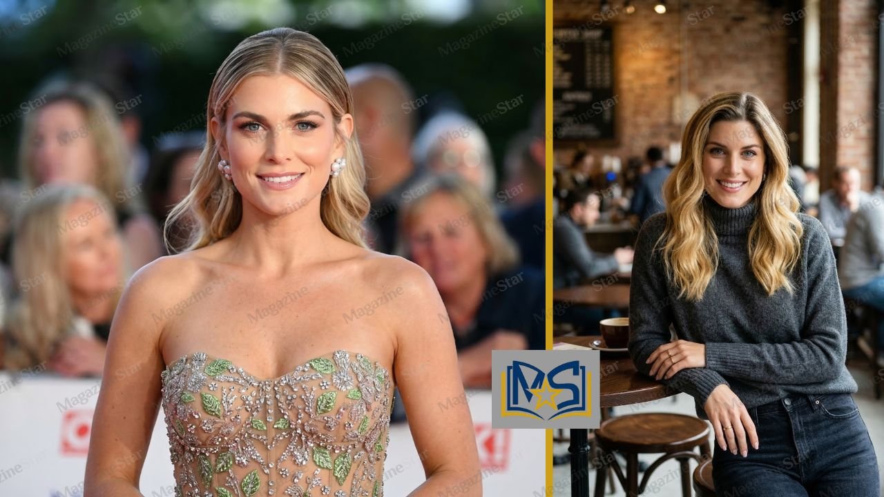 Ashley James in a formal portrait and casual indoor setting