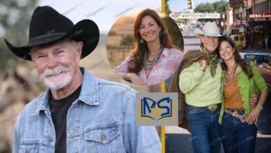 Buck Taylor and Goldie Ann Taylor together in Fort Worth Stockyards and portrait collage