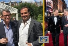 Reinaldo Avila da Silva with Peter Mandelson at a public event and red carpet appearance